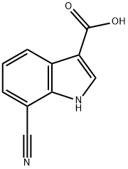 7-氰基吲哚-3-羧酸, 959238-64-3, 结构式