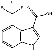 1H-INDOLE-3-CARBOXYLIC ACID,4-(TRIFLUOROMETHYL)- Structure