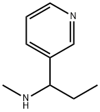 N-メチル-1-(3-ピリジニル)-1-プロパンアミン 化学構造式