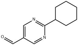 2-シクロヘキシル-5-ピリミジンカルブアルデヒド 化学構造式