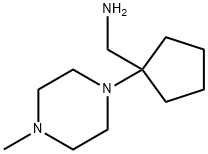 1-[1-(4-メチル-1-ピペラジニル)シクロペンチル]メタンアミン 化学構造式