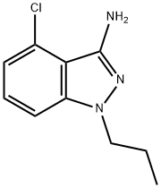 4-クロロ-1-プロピル-1H-インダゾール-3-アミン 化学構造式