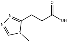 3-(4-メチル-4H-1,2,4-トリアゾール-3-イル)プロパン酸 化学構造式