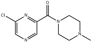 2-クロロ-6-[(4-メチル-1-ピペラジニル)カルボニル]ピラジン 化学構造式