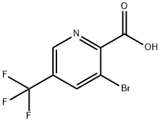 3-ブロモ-5-(トリフルオロメチル)ピコリン酸 化学構造式
