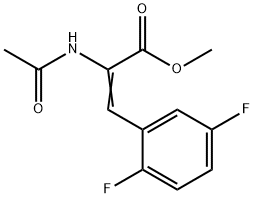 2-乙酰基氨基-3-(2,5-二氟苯基)丙烯酸甲酯, 959246-87-8, 结构式