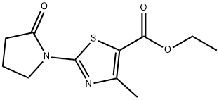 ethyl 4-methyl-2-(2-oxopyrrolidin-1-yl)-1,3-thiazole-5-carboxylate Struktur