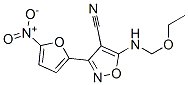 4-Isoxazolecarbonitrile,  5-[(ethoxymethyl)amino]-3-(5-nitro-2-furanyl)- Struktur
