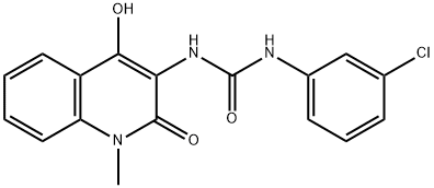 Urea,  N-(3-chlorophenyl)-N-(1,2-dihydro-4-hydroxy-1-methyl-2-oxo-3-quinolinyl)-|