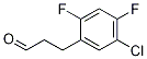 Benzenepropanal, 5-chloro-2,4-difluoro- Structure