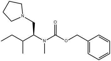 苄基甲基((2S)-3-甲基-1-(吡咯烷-1-基)戊-2-基)氨基甲酸酯 结构式