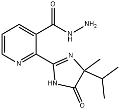 2-(4-异丙基-5-氧代-4-甲基-1H-咪唑基-2-基)烟酰肼,959577-37-8,结构式