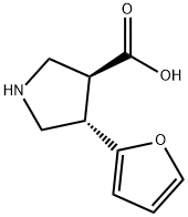 (3S,4S)-4-(FURAN-2-YL)PYRROLIDINE-3-CARBOXYLIC ACID Struktur
