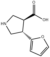 (3S,4S)-4-(FURAN-2-YL)PYRROLIDINE-3-CARBOXYLIC ACID Structure