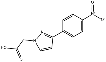 2-[3-(4-硝基苯基)-1H-吡唑-1-基]乙酸,1-(羧甲基)-3-(4-硝基苯基)-1H-吡唑, 959582-09-3, 结构式
