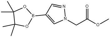 methyl 2-(4-(4,4,5,5-tetramethyl-1,3,2-dioxaborolan-2-yl)-1H-pyrazol-1-yl)acetate Struktur