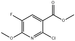 Methyl 2-chloro-5-fluoro-6-methoxynicotinate 化学構造式