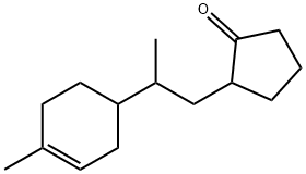 2-[2-(4-甲基-3-环己烯基-1)丙基]环戊酮 结构式