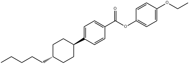 4-Ethoxylphenyl-4'-Trans-Pentylcyclohexylbenzoate 化学構造式