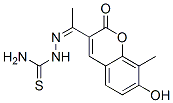 Hydrazinecarbothioamide,  2-[1-(7-hydroxy-8-methyl-2-oxo-2H-1-benzopyran-3-yl)ethylidene]- 结构式