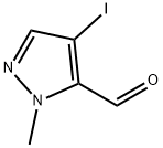 4-ヨード-1-メチル-1H-ピラゾール-5-カルブアルデヒド 化学構造式