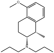 (1S)-N,N-ジプロピル-1α-メチル-5-メトキシテトラリン-2α-アミン 化学構造式