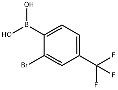 2‐ブロモ‐4‐(トリフルオロメチル)フェニルボロン酸 化学構造式