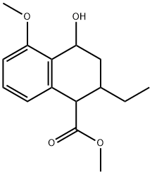 1-Naphthoic acid, 2-ethyl-1,2,3,4-tetrahydro-4-hydroxy-5-methoxy-, methyl ester Structure