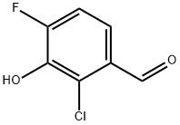 Benzaldehyde,  2-chloro-4-fluoro-3-hydroxy- Structure