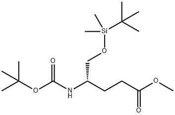 (S)-4-叔丁氧羰基氨基-5-叔丁基二甲基硅氧基戊酸甲酯, 96014-55-0, 结构式