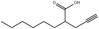 2-ヘキシル-4-ペンチン酸 化学構造式