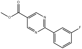 2-(3-氟苯基)嘧啶-5-羧酸甲酯 结构式