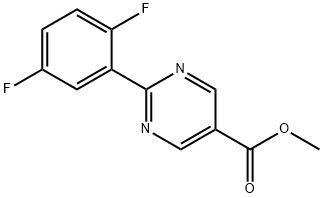 2-(2,5-Diluorophenyl)pyrimidine-5-carboxylic acid methyl ester Structure