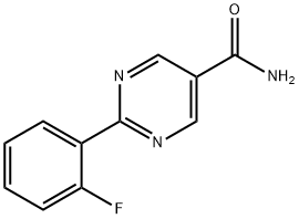 2-(2-Fluoro-phenyl)-pyrimidine-5-carboxylic acid amide Struktur