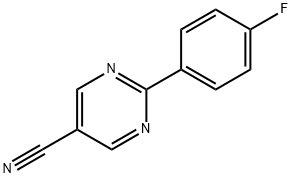 2-(4-Fluoro-phenyl)-pyrimidine-5-carbonitrile 结构式
