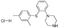 1-[2-(2,4-DiMethylphenylsulfanyl)phenyl]piperazine Hydrochloride Struktur