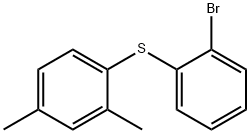 1-[(2-溴苯基)硫基]-2,4-二甲基苯 结构式