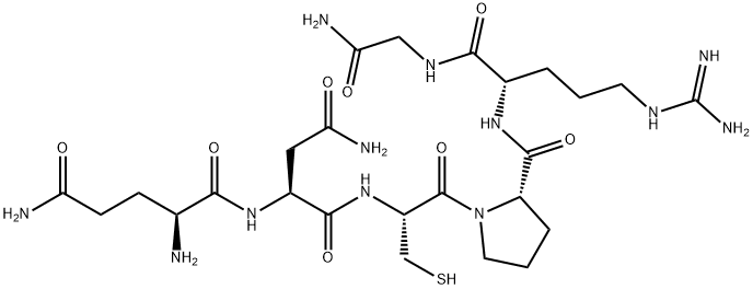 GLN-ASN-CYS-PRO-ARG-GLY-NH2, 96027-30-4, 结构式