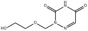 1-(2-hydroxyethoxymethyl)-6-azauracil Struktur