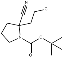 tert-butyl 2-(2-chloroethyl)-2-cyanopyrrolidine-1-carboxylate Structure
