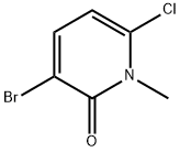 3-Bromo-6-chloro-1-methyl-2(1H)-pyridinone Struktur