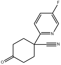 1-(5-FLUORO-2-PYRIDINYL)-4-OXO-CYCLOHEXANECARBONITRILE Struktur