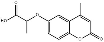 2-[(4-methyl-2-oxo-2H-chromen-6-yl)oxy]propanoic acid Struktur