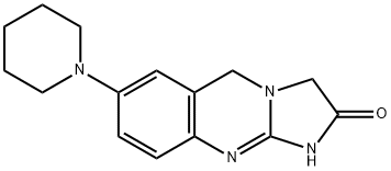1,5-ジヒドロ-7-(1-ピペリジニル)イミダゾ[2,1-b]キナゾリン-2(3H)-オン 化学構造式