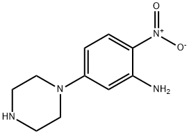 2-Nitro-5-(1-piperazinyl)aniline Structure