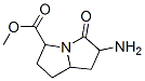 1H-Pyrrolizine-3-carboxylicacid,6-aminohexahydro-5-oxo-,methylester, 结构式