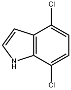 4,7-二氯吲哚 结构式