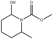 1-Piperidinecarboxylic  acid,  2-hydroxy-6-methyl-,  methyl  ester Structure