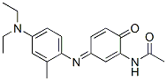 Acetamide, N-(3-((4-(diethylamino)-2-methylphenyl)imino)-6-oxo-1,4-cyc lohexadien-1-yl)- Struktur