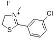 Thiazolium, 4,5-dihydro-2-(3-chlorophenyl)-3-methyl-, iodide Structure